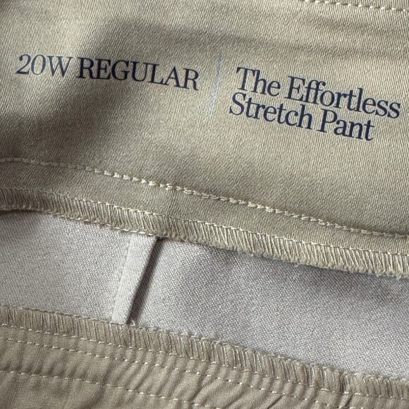 Croft & Barrow SZ 20W Straight Pants Stretch Pull-On Mid-Rise Flat Front Pockets - Picture 7 of 10
